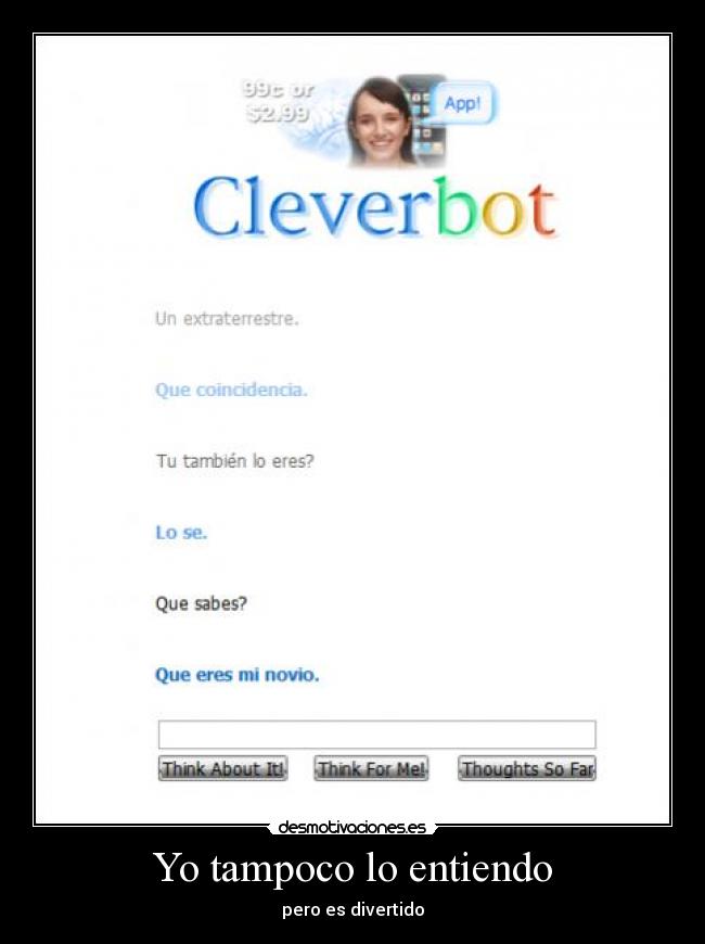 carteles cleverbot novio novia sexo tetas desmotivaciones