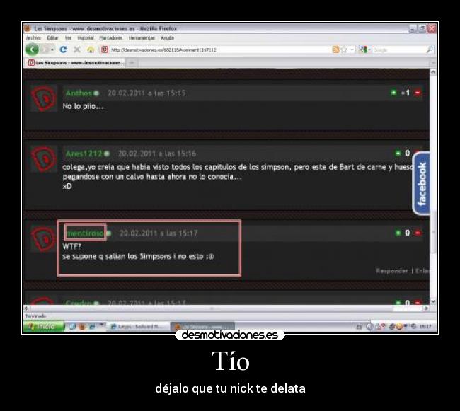 Tío - déjalo que tu nick te delata