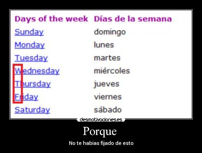 Porque - No te habias fijado de esto