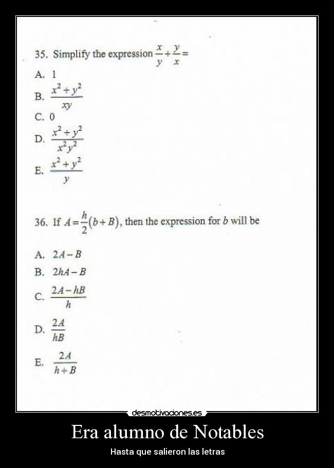 Era alumno de Notables - 