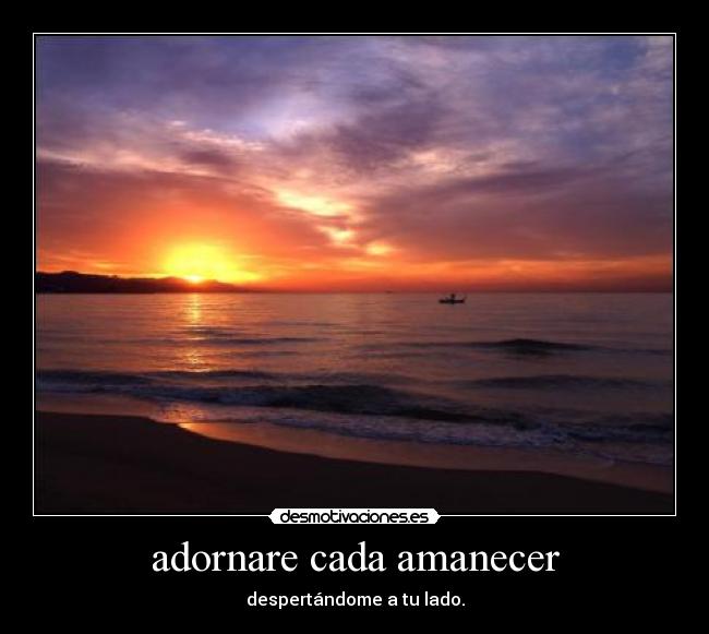 adornare cada amanecer - despertándome a tu lado.