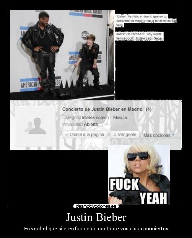 Justin Bieber - Es verdad que si eres fan de un cantante vas a sus conciertos
