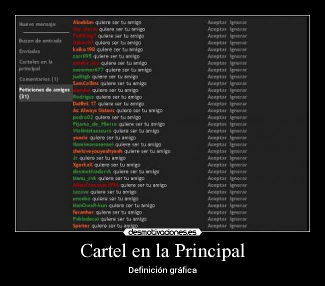 Cartel en la Principal - 