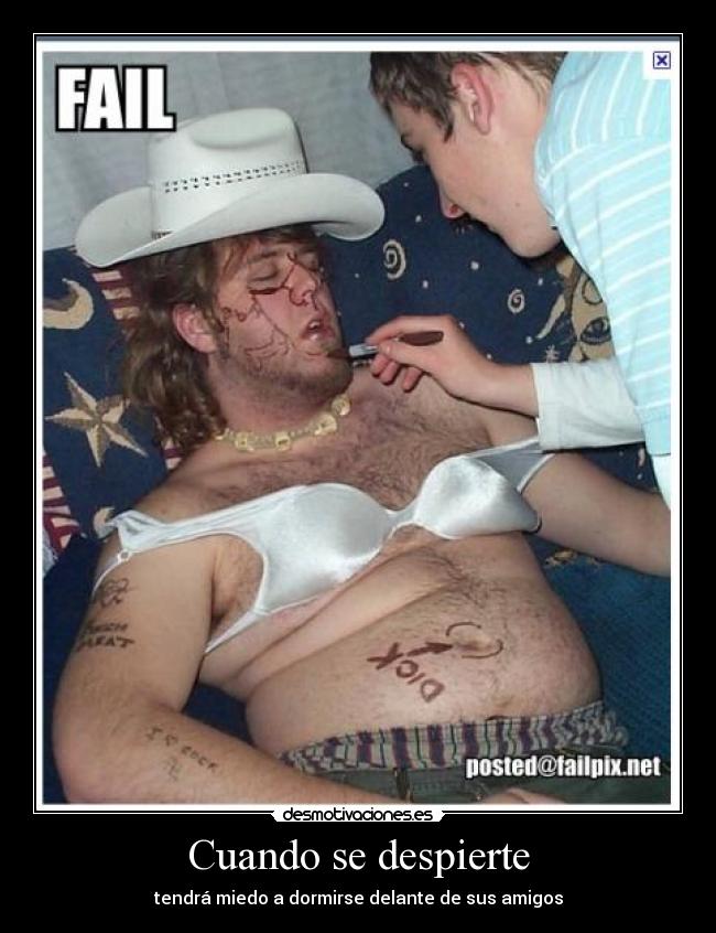 Cuando se despierte - tendrá miedo a dormirse delante de sus amigos