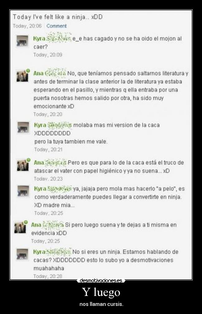 Y luego - nos llaman cursis.