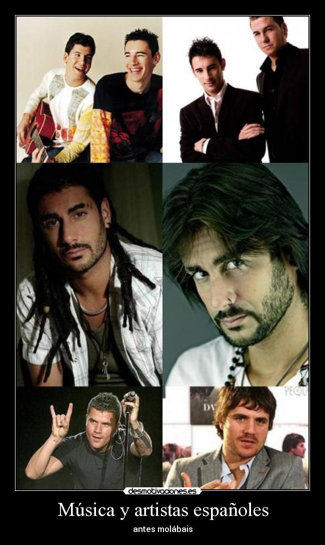 carteles musica musica espana espanol andy lucas dani martin melendi antes ahora pop musica espanola desmotivaciones