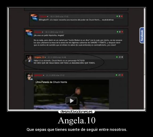 Angela.10 - Que sepas que tienes suerte de seguir entre nosotros.