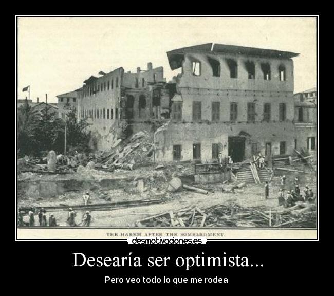 Desearía ser optimista... -
