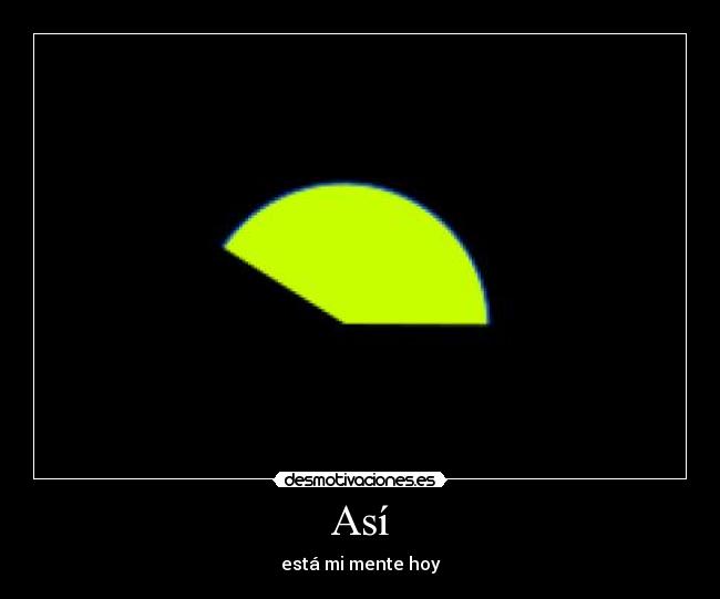 Así - está mi mente hoy