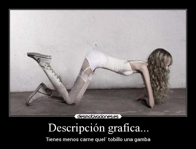 Descripción grafica... - Tienes menos carne quel´ tobillo una gamba