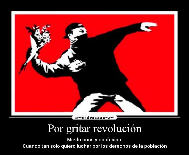 Por gritar revolución -