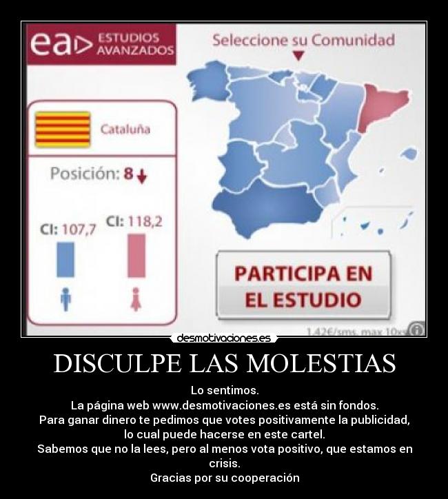 DISCULPE LAS MOLESTIAS - 