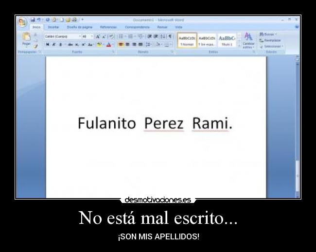 No está mal escrito... - 