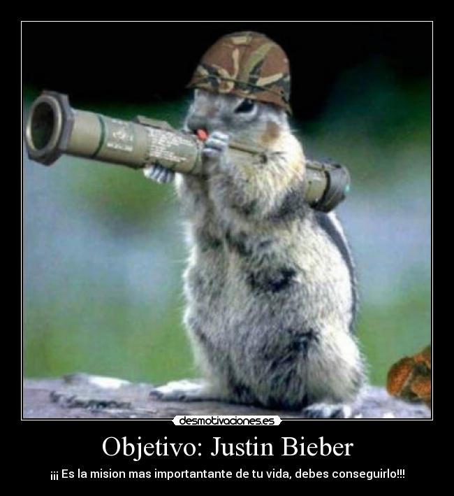 Objetivo: Justin Bieber - ¡¡¡ Es la mision mas importantante de tu vida, debes conseguirlo!!!