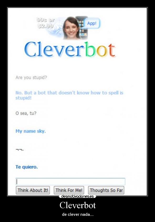 Cleverbot - de clever nada....