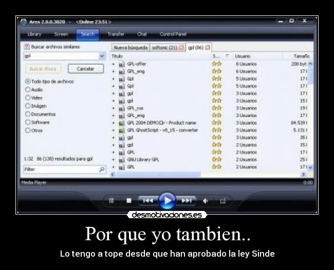 Por que yo tambien.. - Lo tengo a tope desde que han aprobado la ley Sinde