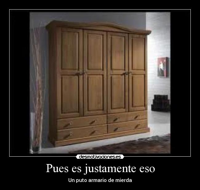Pues es justamente eso - Un puto armario de mierda