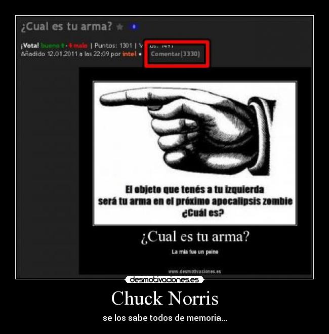 Chuck Norris - se los sabe todos de memoria...