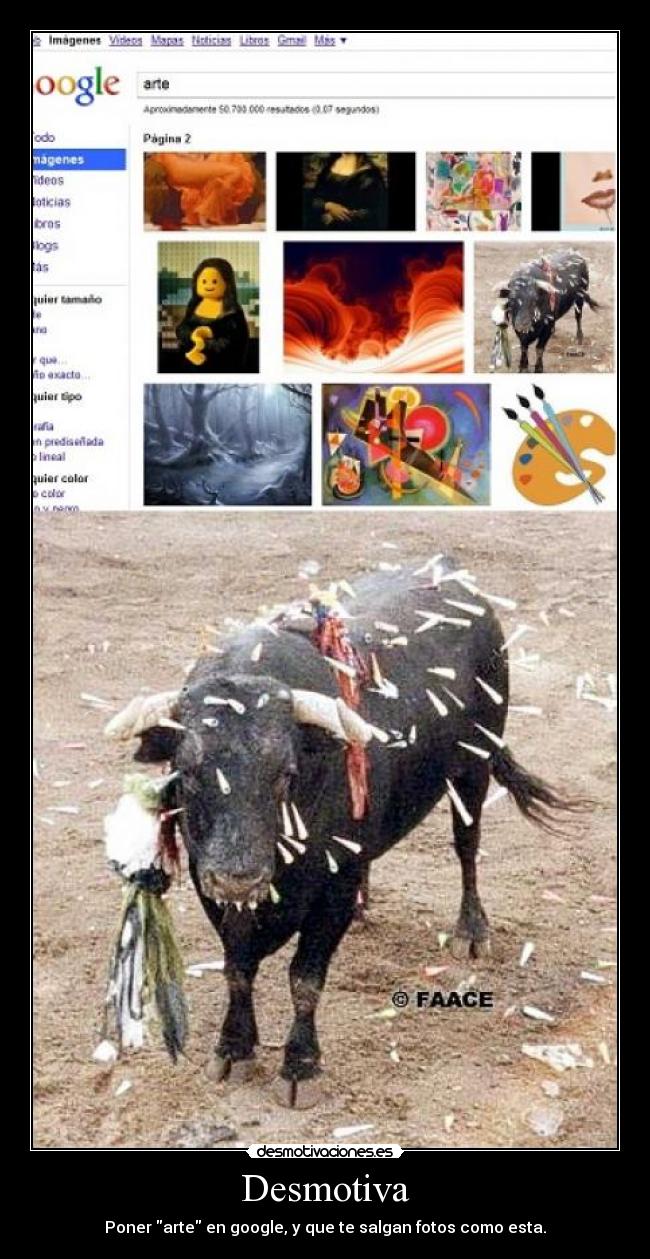 carteles desmotiva arte google toro desmotivaciones