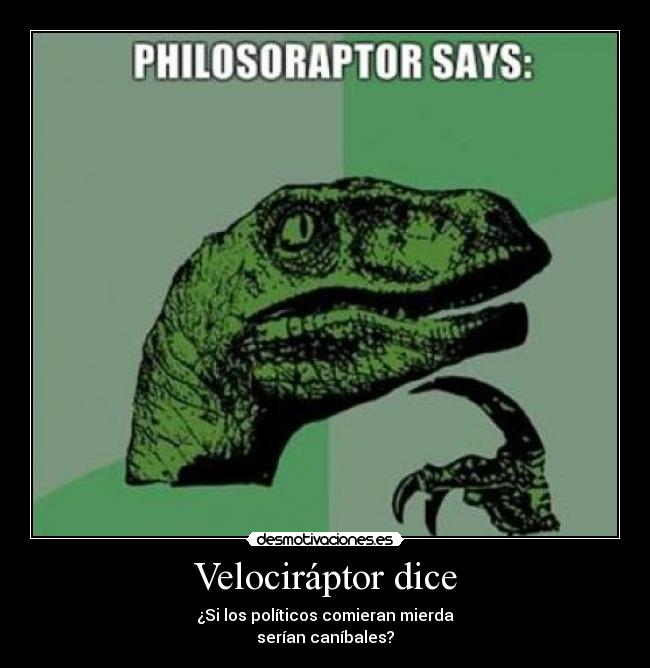 Velociráptor dice -
