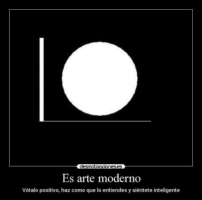 Es arte moderno - Vótalo positivo, haz como que lo entiendes y siéntete inteligente