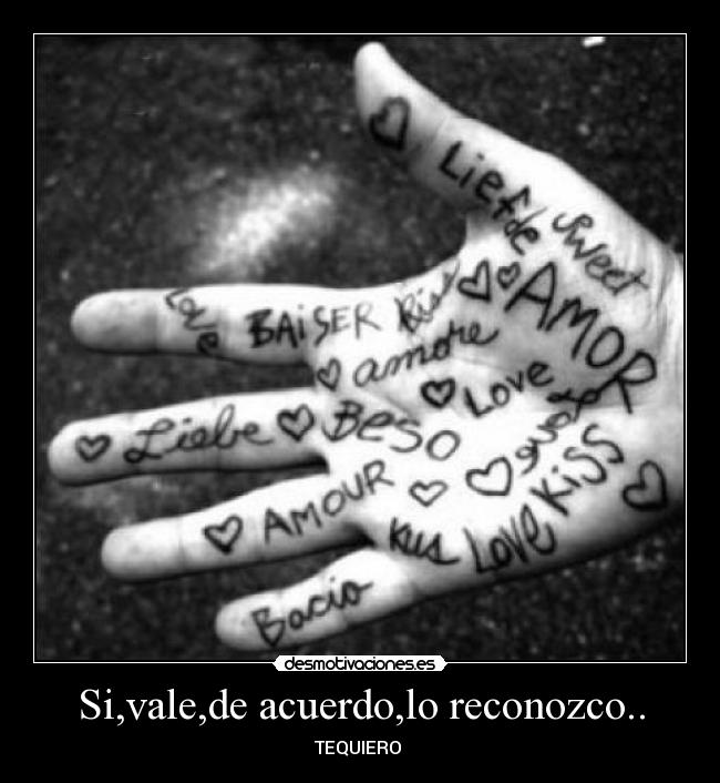 Si,vale,de acuerdo,lo reconozco.. - TEQUIERO ♥