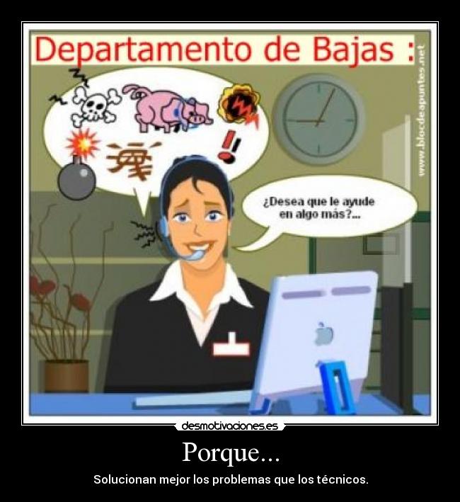 Porque... - Solucionan mejor los problemas que los técnicos.