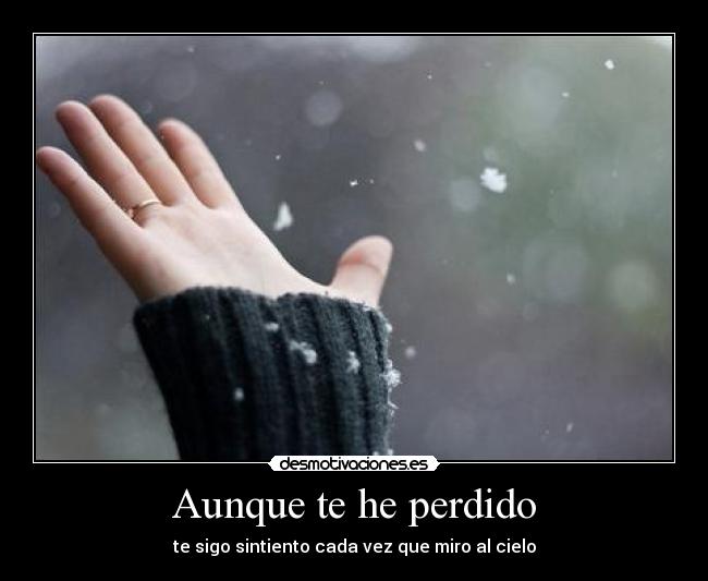 Aunque te he perdido - 