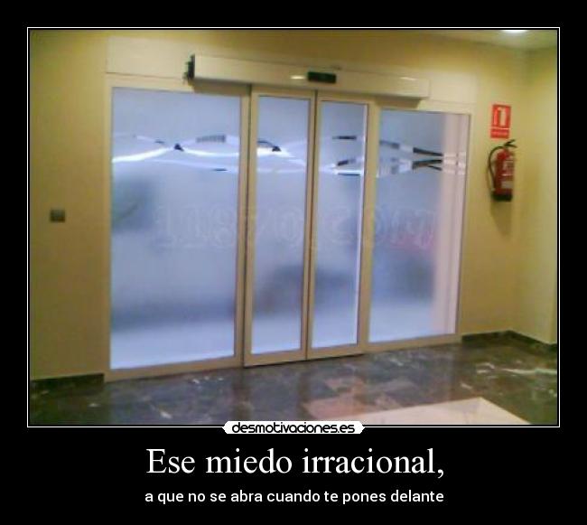 Ese miedo irracional, - 