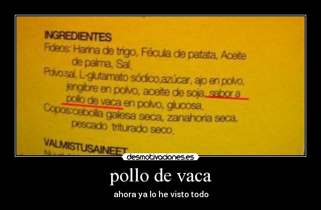 pollo de vaca -