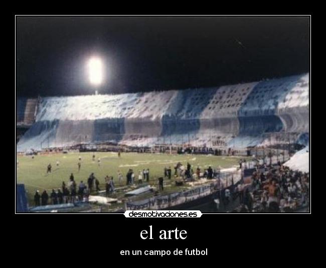 el arte - en un campo de futbol