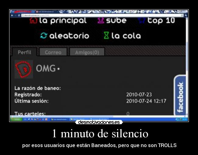 1 minuto de silencio - por esos usuarios que están Baneados, pero que no son TROLLS