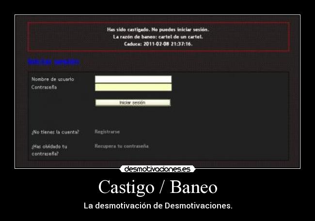 Castigo / Baneo -