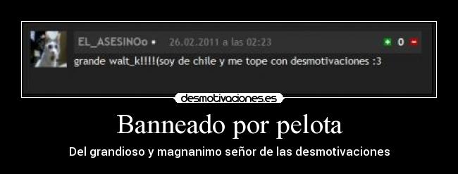 Banneado por pelota -