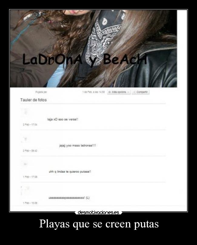 Playas que se creen putas -
