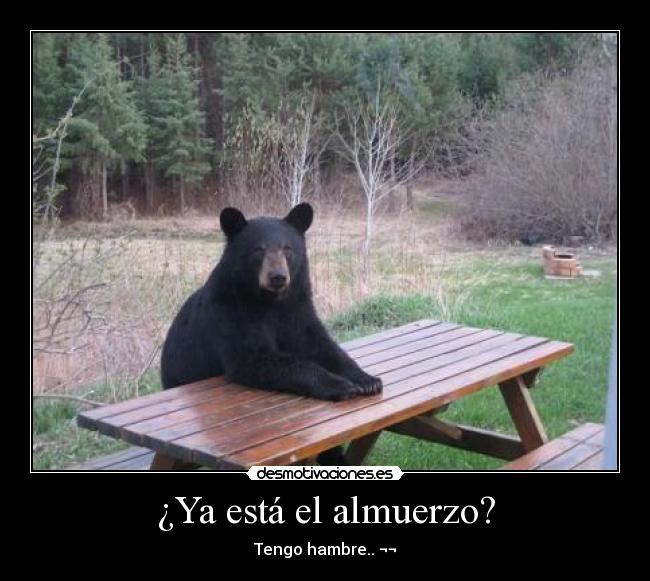 ¿Ya está el almuerzo? - Tengo hambre.. ¬¬