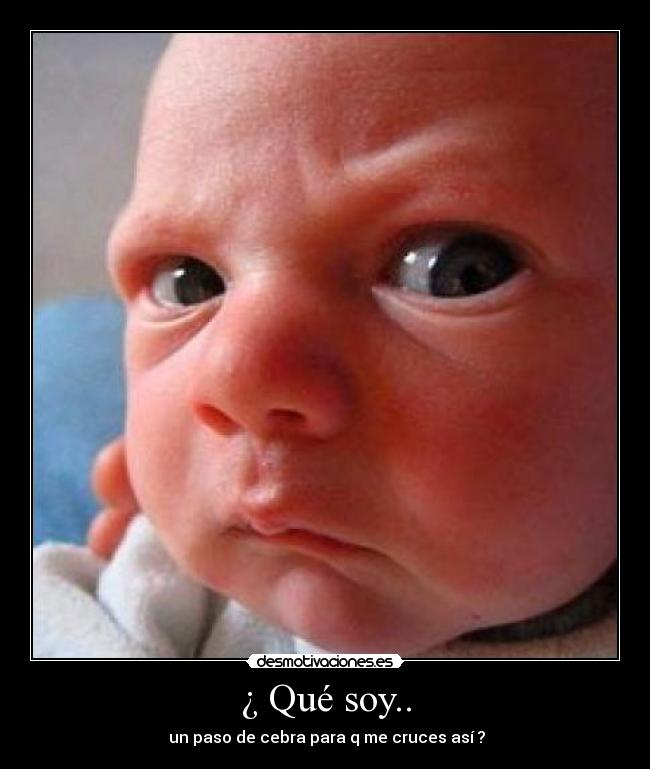 ¿ Qué soy.. - un paso de cebra para q me cruces así ?