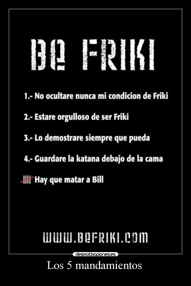 Los 5 mandamientos -