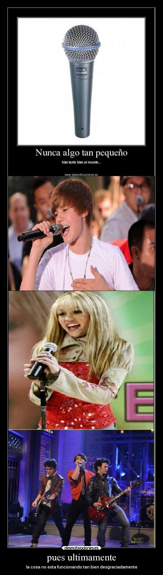 carteles jonas hannah justin putas desmotivaciones