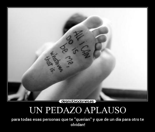 UN PEDAZO APLAUSO -