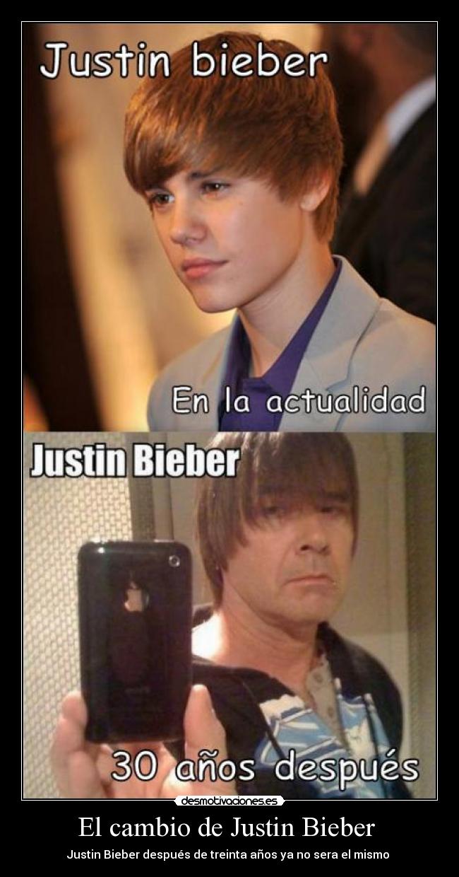 El cambio de Justin Bieber  - 