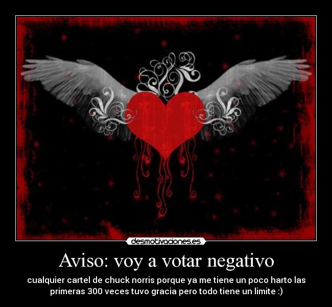 Aviso: voy a votar negativo -
