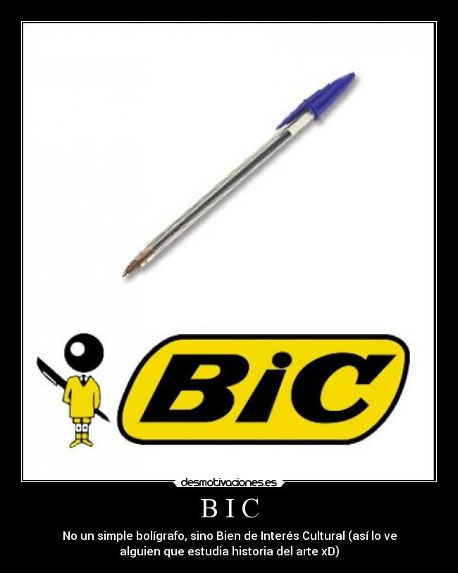 carteles bic historia del arte desmotivaciones