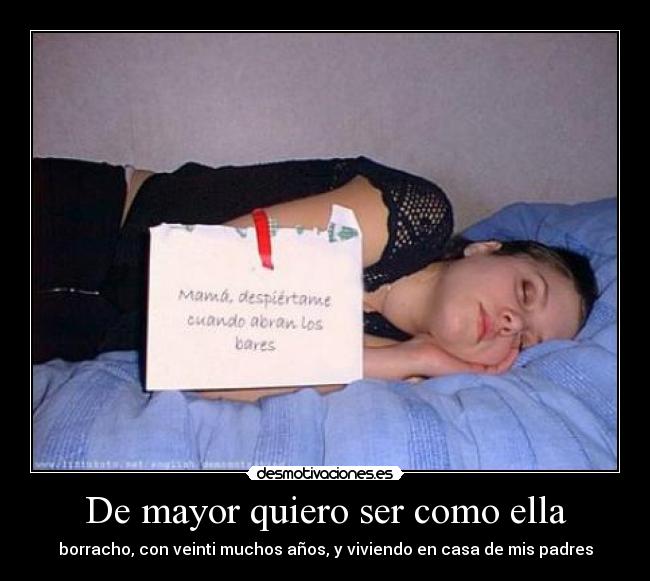 De mayor quiero ser como ella -