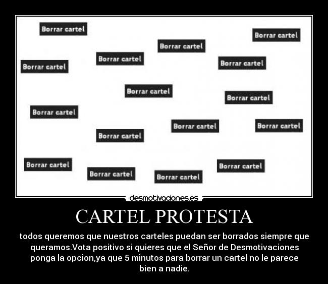 CARTEL PROTESTA - 