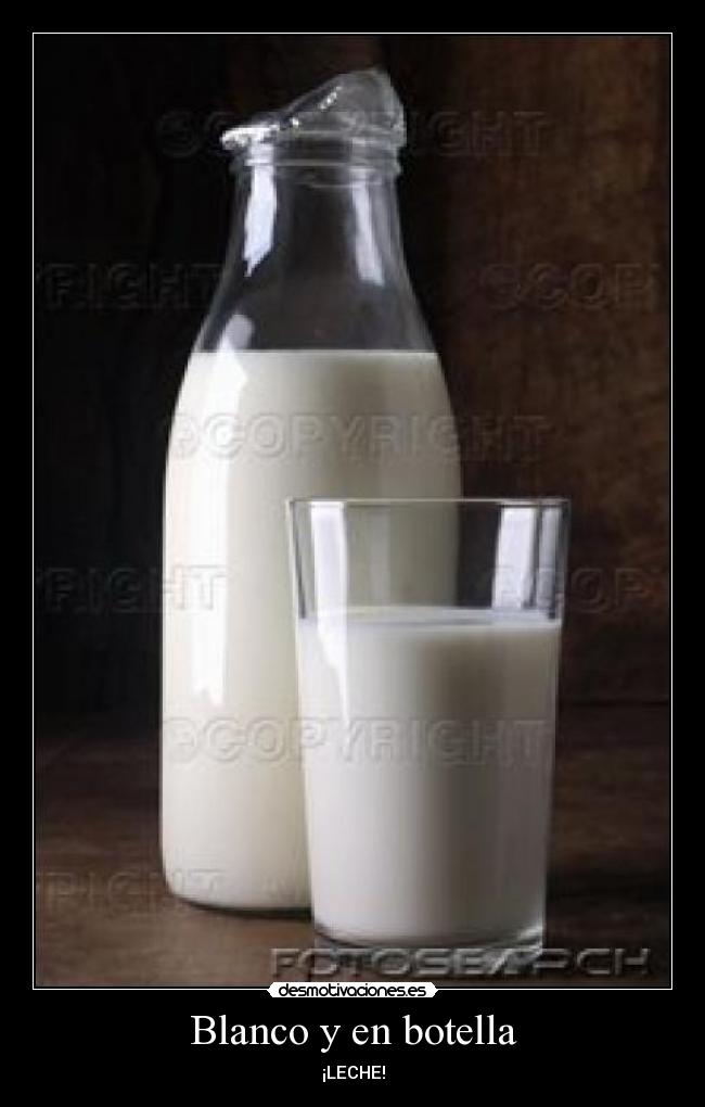 Blanco y en botella - ¡LECHE!