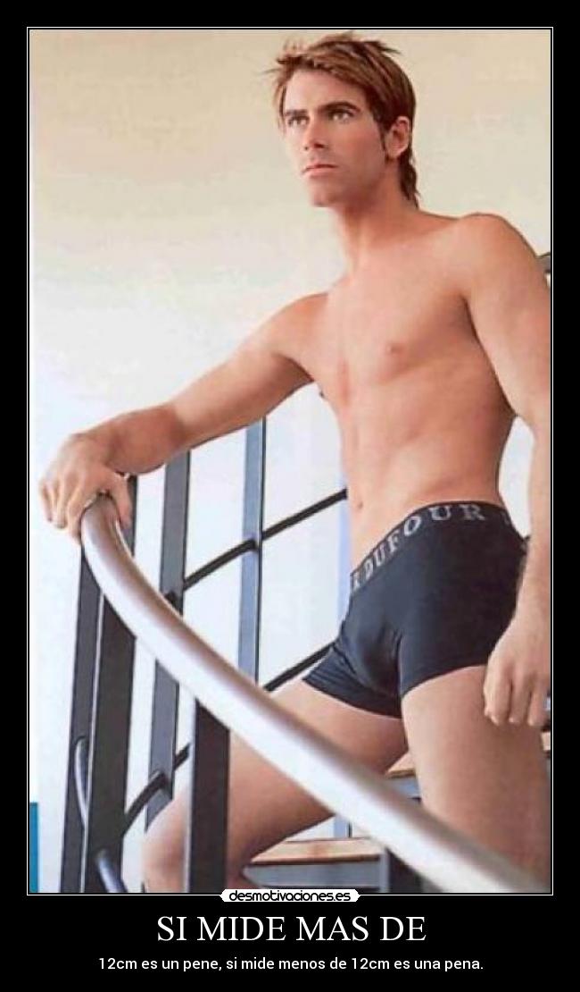 SI MIDE MAS DE - 12cm es un pene, si mide menos de 12cm es una pena.