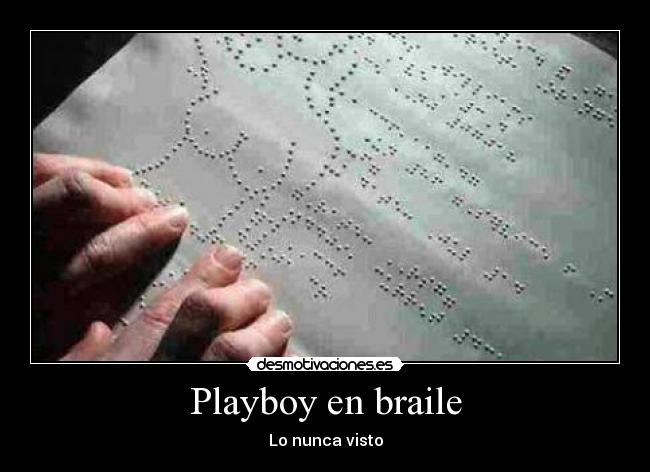 Playboy en braile -