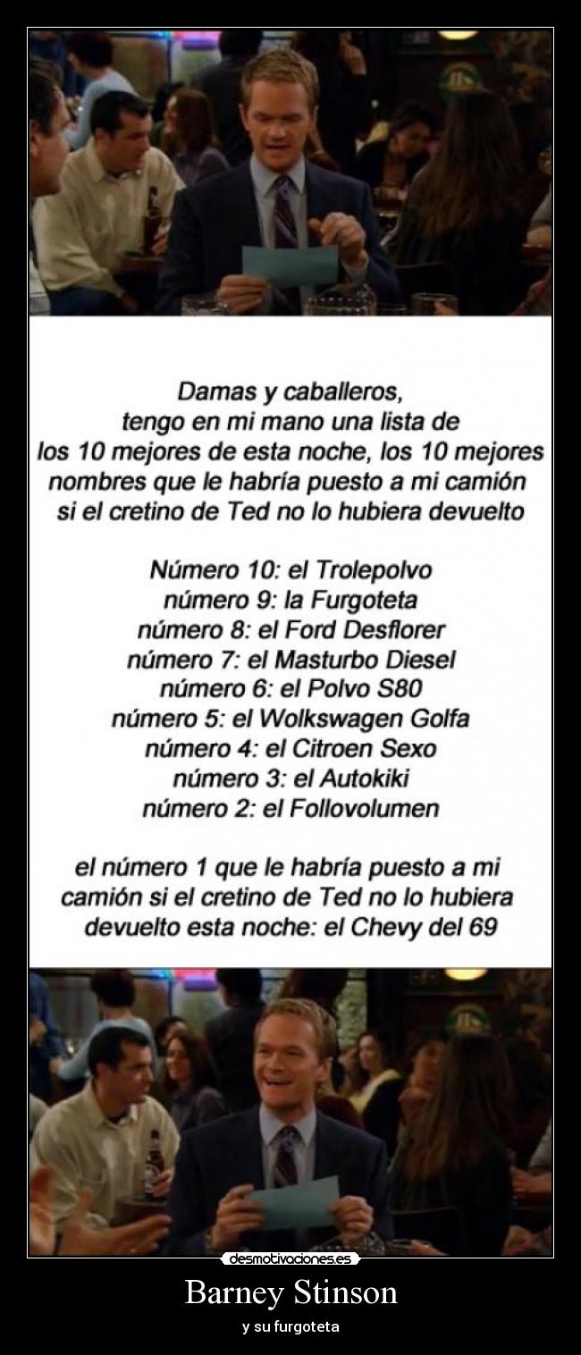 Barney Stinson - y su furgoteta