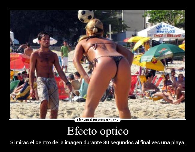 Efecto optico - Si miras el centro de la imagen durante 30 segundos al final ves una playa.